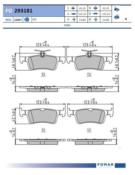 Brake Pad Set, disc brake